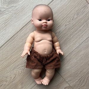 MiniKane Baby Boy Asian Doll with Corduroy Shorts